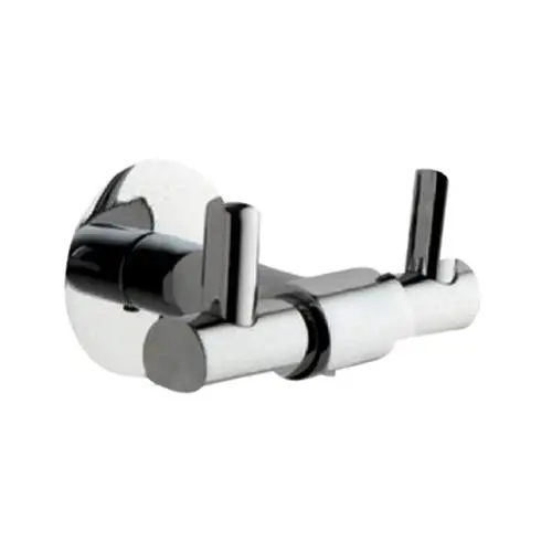 Parryware T6007a1 Standard Twin Robe Hook  Alloy Steel  Silver 13 X 9.2 X 9 Centimeters 1