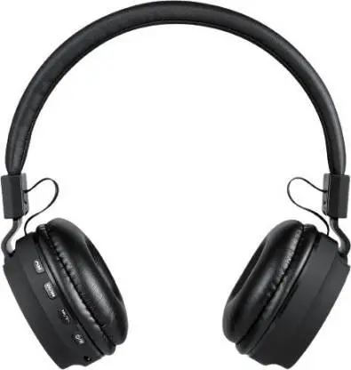 Enter Go Party Head 10 Wireless Headphone Heavy-Bass, Fm Radio (Black) Bluetooth Headset  (Black, On The Ear) 1