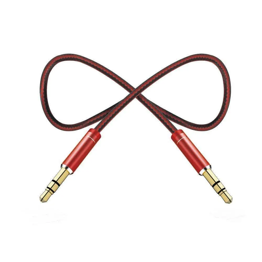 Pebble Nylon Braided Aux Cable - 1 Metre Pnca10 1