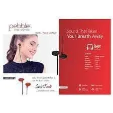 Pebble Spirit Bolt Wired Earphone (Black, Red) 1