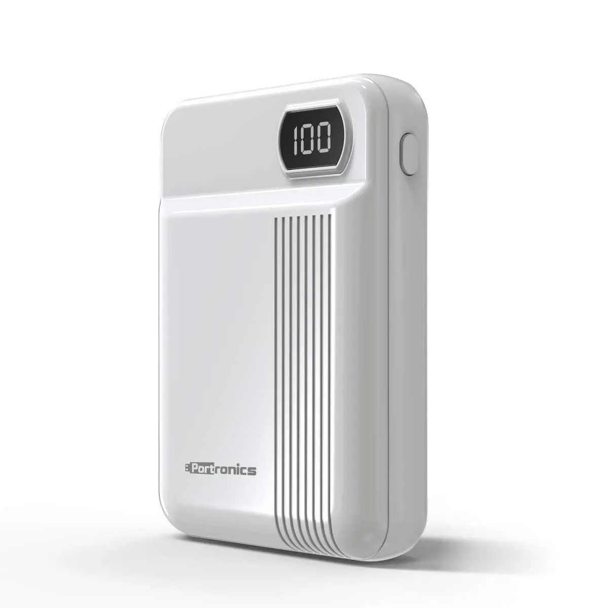 Portronics Indo 10D 10,000 Mah Power Bank Dual Input(Type C + Micro Usb) And Dual Output With Display (White) 1