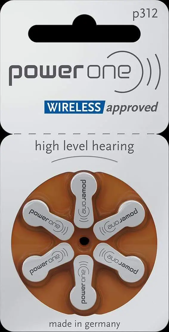 Power One P312 Hearing Aid Battery (6-Cells) 1