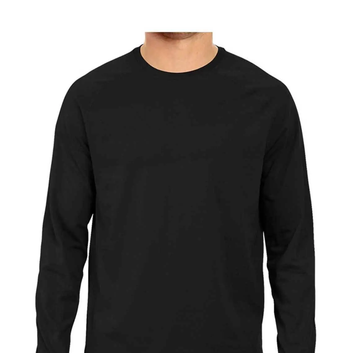 Dealsplant Full Sleeve Round Neck Plain T-Shirt For Men 1