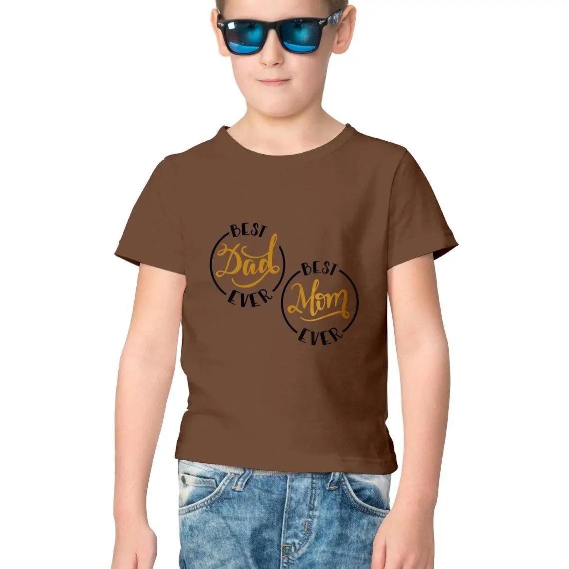 Dealsplant Mom And Dad_1 Printed T Shirt For Kids 1