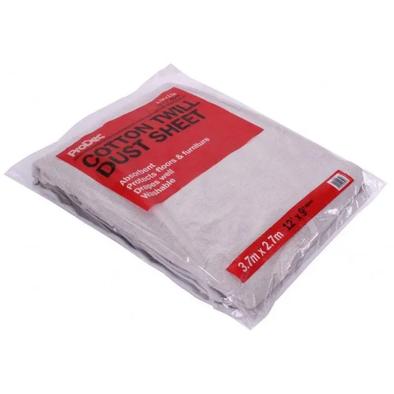 Prodec Cotton Twill Dust Sheet 12' X 9' 1