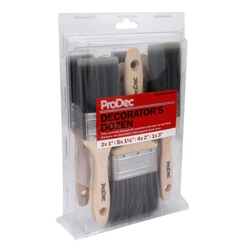 Prodec Decorator's Dozen Paint Brush Set - 12 Piece 1