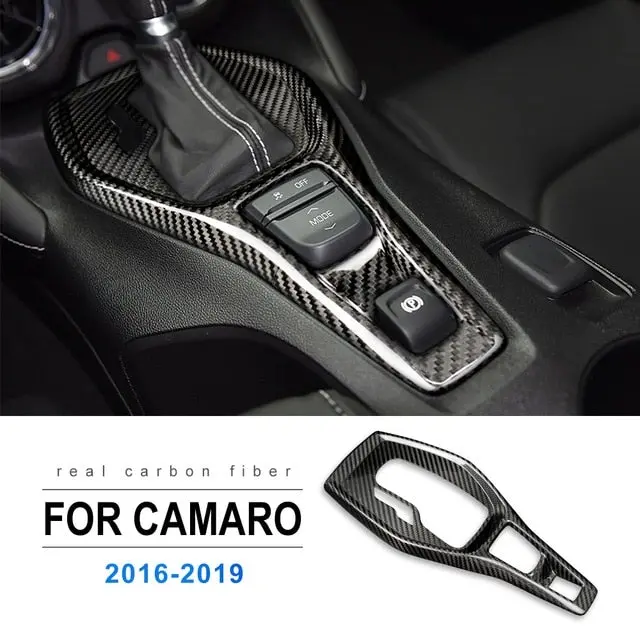 Dynacarbon™️ Hard Genuine Carbon Fiber Gearshift Panel For Chevrolet Camaro 2016-2023 1
