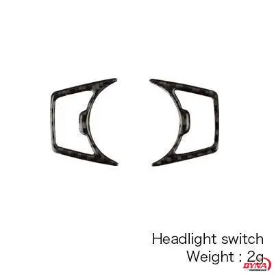 Dynacarbon™️ Carbon Fiber Headlight Switch Frame Trim Ford Mustang 2015-2023 4