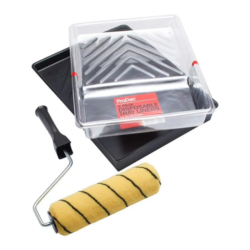 Prodec 9" Tiger Stripe Roller Kit + 5 Tray Liners 1