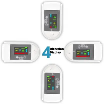 Quantum Qhm-426 Fingertip Pulse Oximeter With Digital Tft Display, Oxygen Saturation, And Heart Rate Monitorv 1