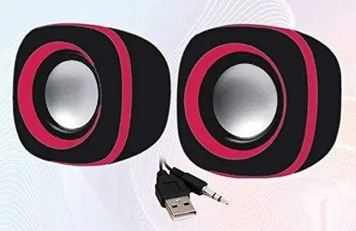 Quantum Qhm 602 Usb Mini Speaker (Black & Red) 1