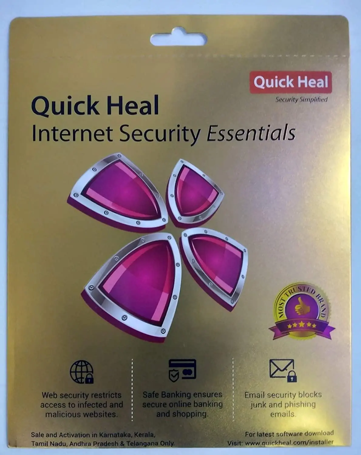 Quick Heal Internet Security Essential (Email Delivery In 2 Hours - No Cd) Only For South India Region 1
