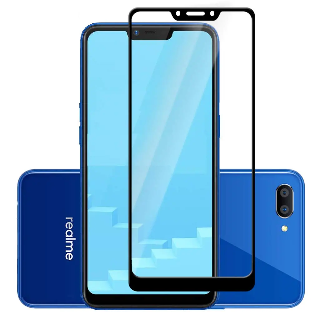 Dealsplant Premium Quality Super D Full Temper Glass For Realme C1 Tempered Glass Screen Protector 1