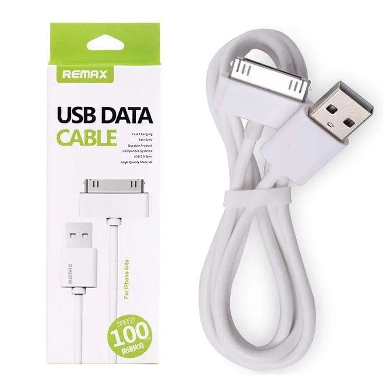 Remax 30 Pin Charge Sync Cable For Apple Iphone 4, 4S Ipad 1