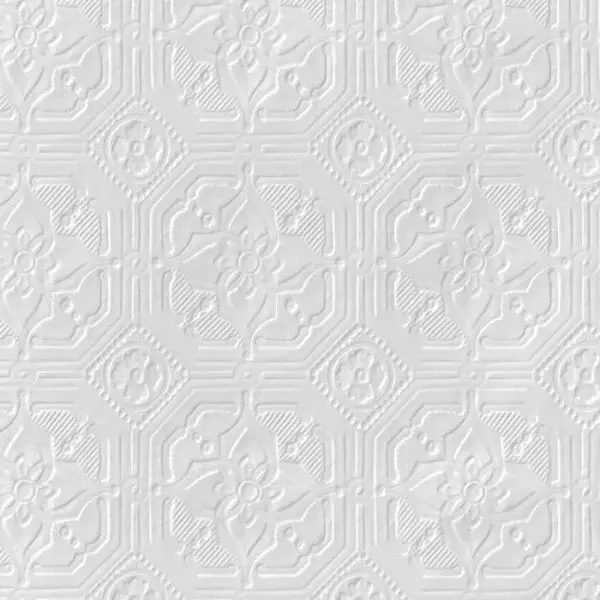Anaglypta Original Derby Wallpaper White Sample 1
