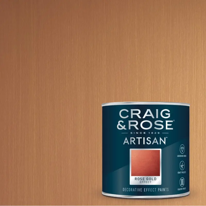 Craig & Rose Artisan Gold Effect Paint - Rose Gold 1
