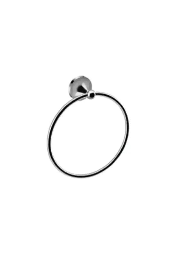 Parryware T6402a1 Towel Ring (Dia 8”) Silver Alloy Steel Brass, Chrome Plated Owel Ring (Dia 8”) 1
