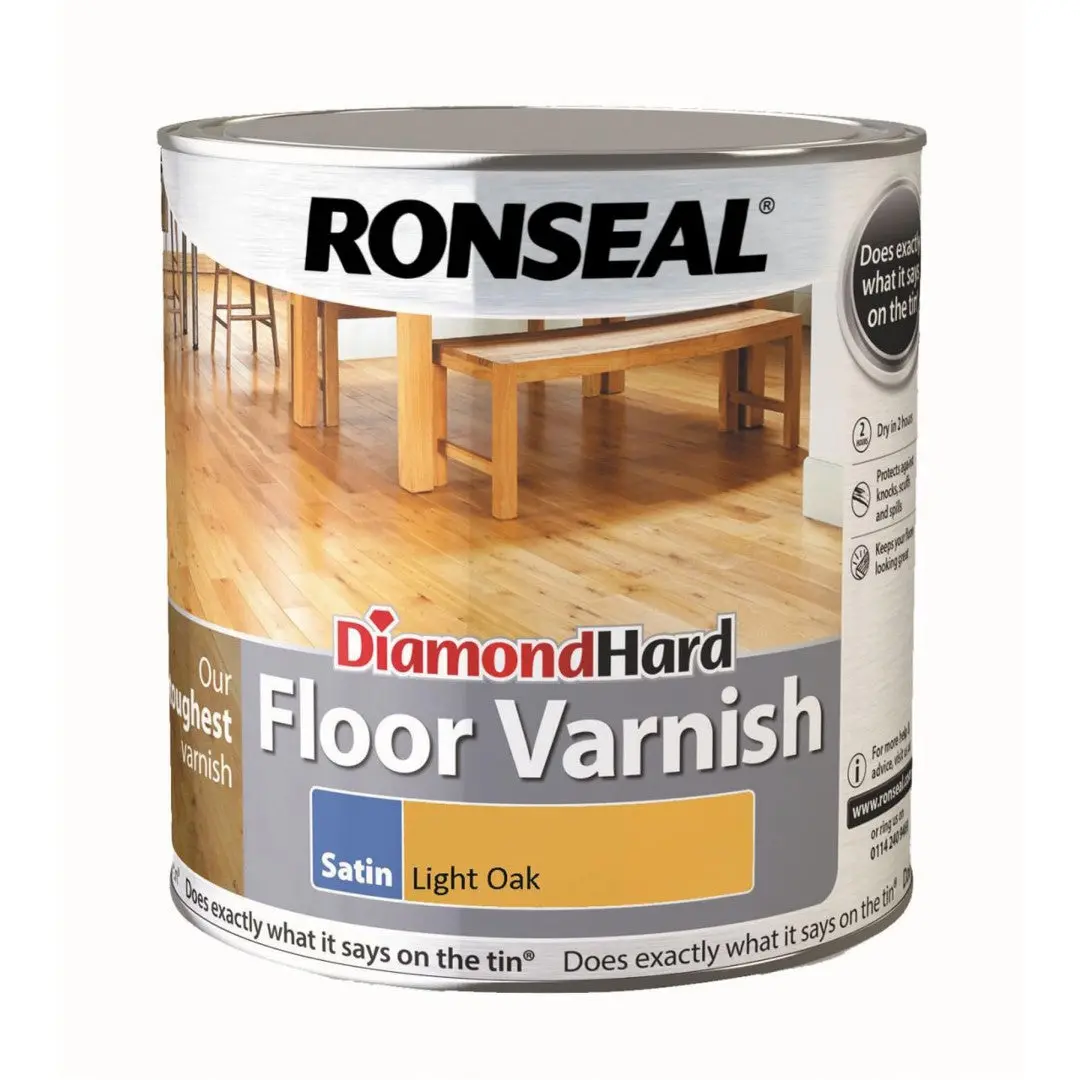 Ronseal Diamond Hard Floor Varnish - Light Oak - 2.5L 1