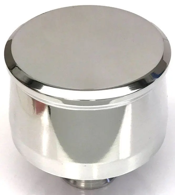 Aluminum Push-In Crankcase Breather Cap - 1" Neck, Polished Finish, Universal Fit (Rpcr6001) 1