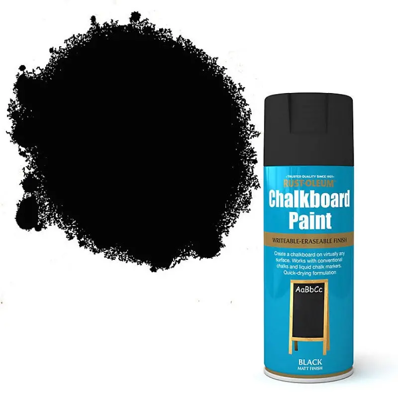 Rust-Oleum Chalkboard Matt Black Spray Paint - 400Ml 1