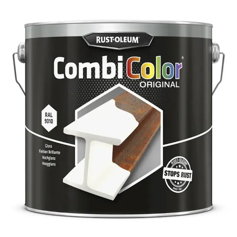 Rust-Oleum Combicolor Original Metal Paint - Satin - Ral 9010 White 2.5L 1
