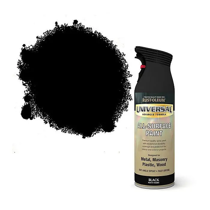 Rust-Oleum Universal All-Surface Spray Paint - Black Matt - 400Ml 1