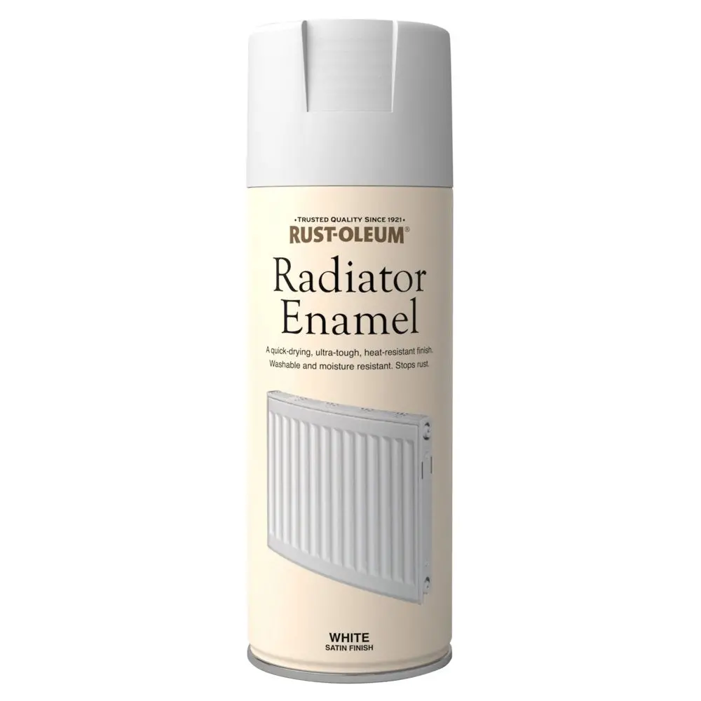 Rust-Oleum Radiator Enamel Spray Paint - White 400Ml 1