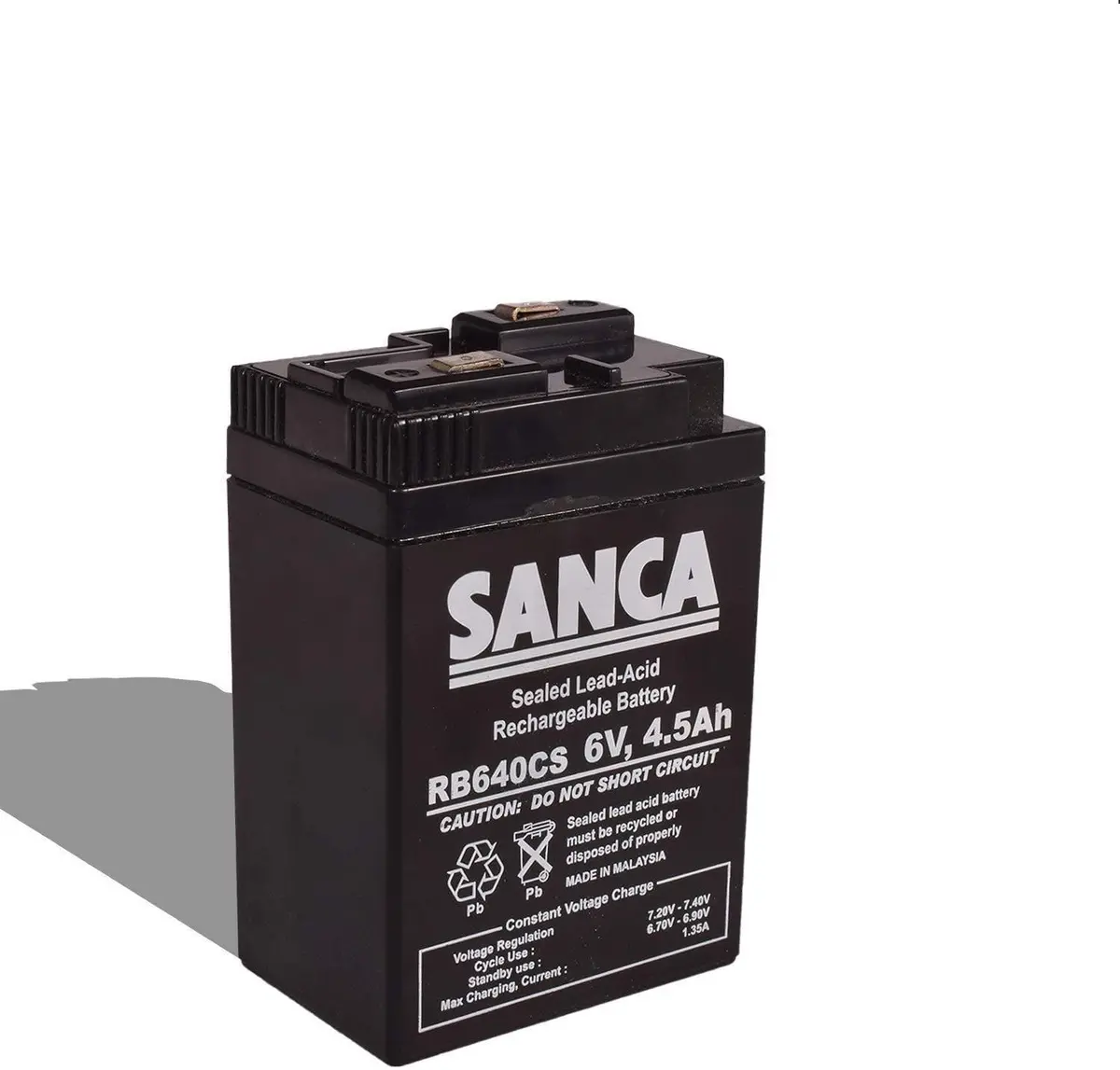 Sanca 6V 4.5Ah Maintenance Free Rechargeable Battery (Push Type Terminals) 1