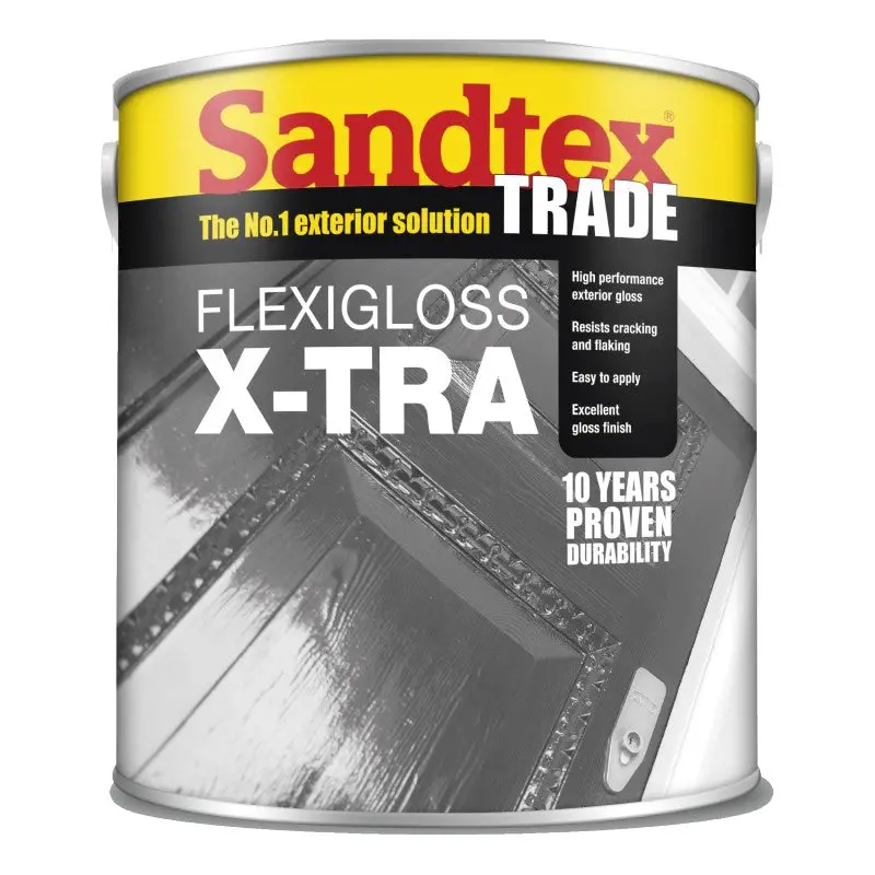 Premium exterior gloss paint in white or black – durable, flexible, and weather-resistant