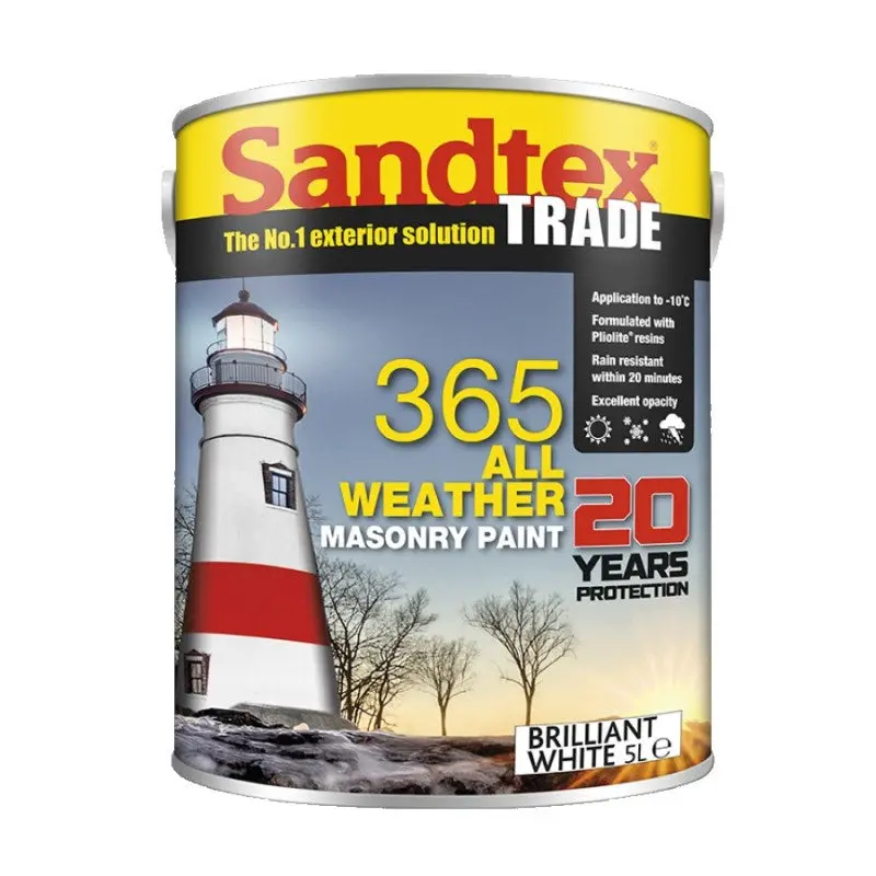 Sandtex Trade 365 All Weather Smooth Masonry Paint - Brilliant White 1