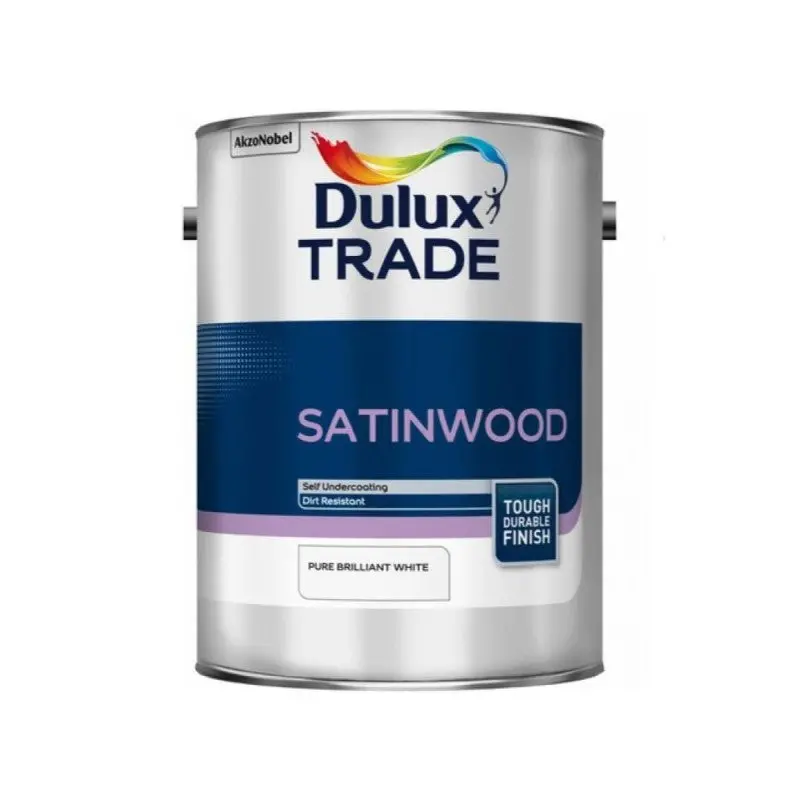 Dulux Trade Satinwood Paint - Pure Brilliant White 1