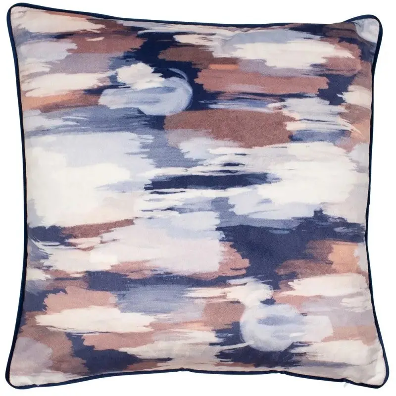 Malini Distressed Navy Cushion 1