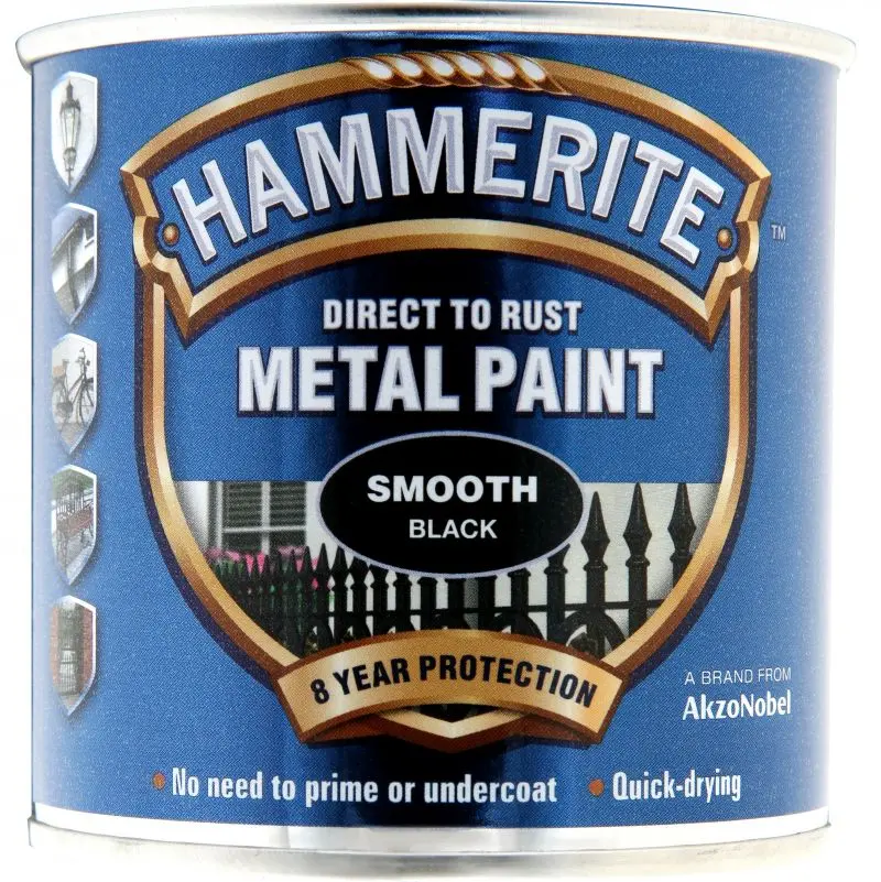 Hammerite Metal Paint Smooth - Black 1