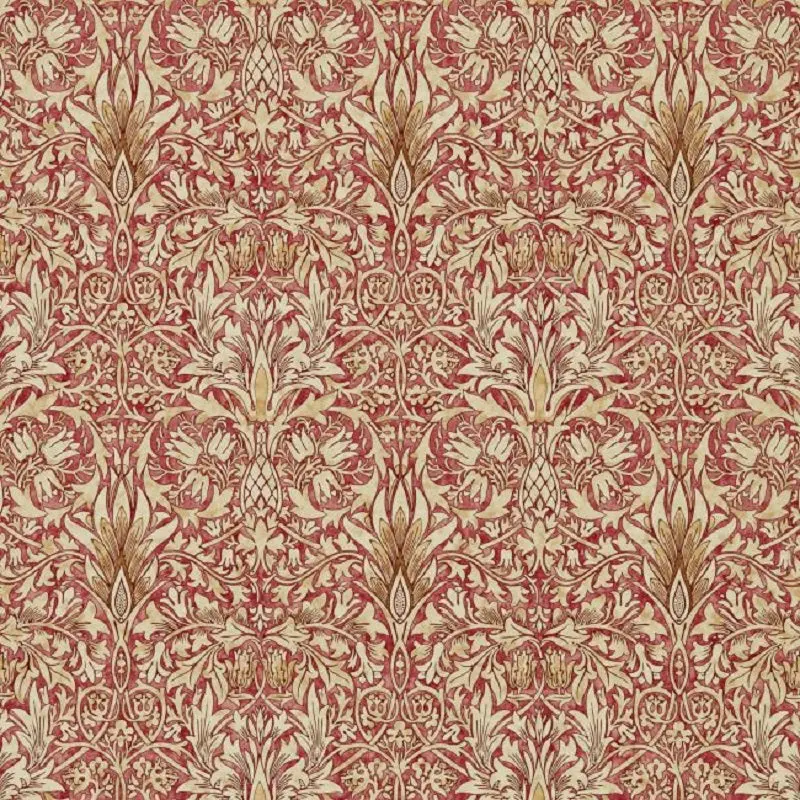 Morris & Co Snakeshead Wallpaper - Madder/Gold Sample 1