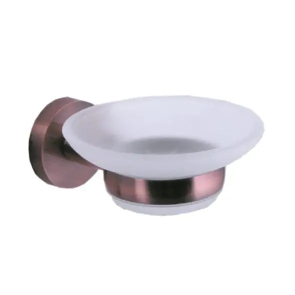 Parryware Soap Holder With Glass Red Copper 1