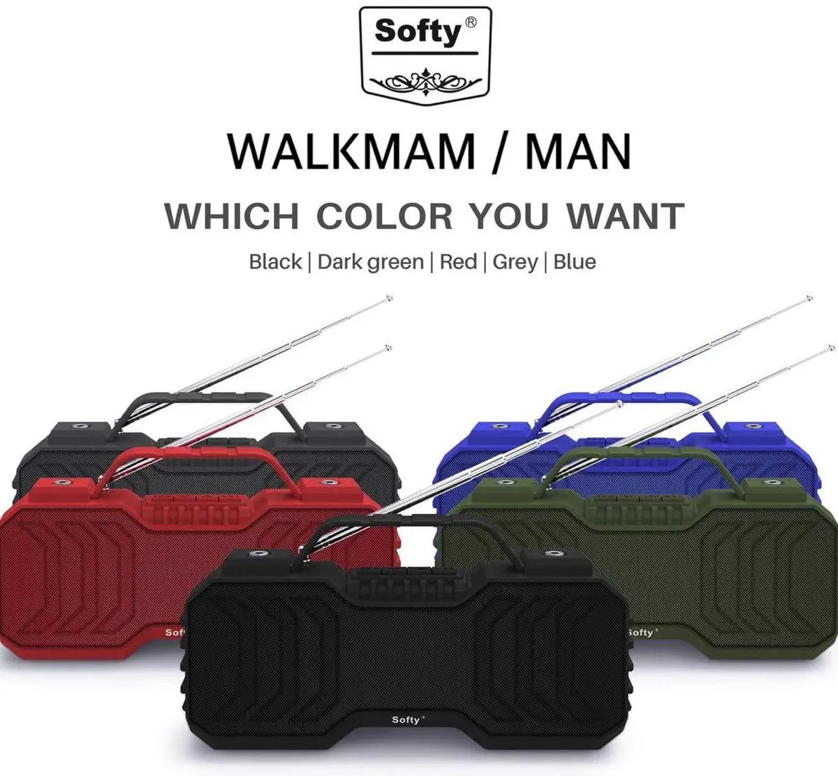 Softy Premium Quality Bluetooth Speaker Walkmam 1