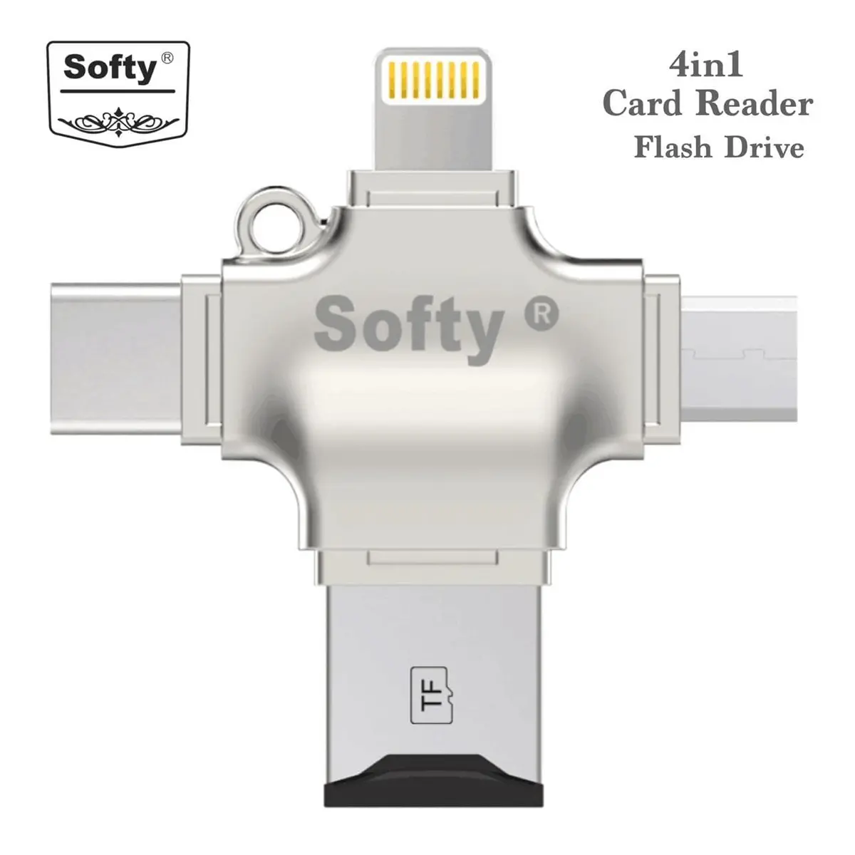 Softy Premium Quality For Apple 4In1 Metal Card Reader 1