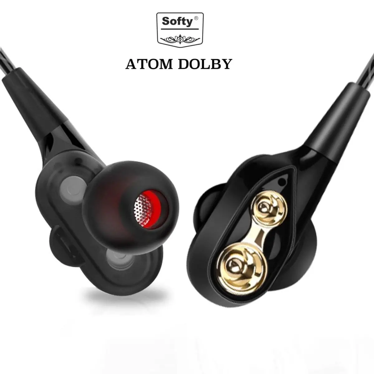 Softy Premium Quality Earphone With Mic Atom Dolby S8 1