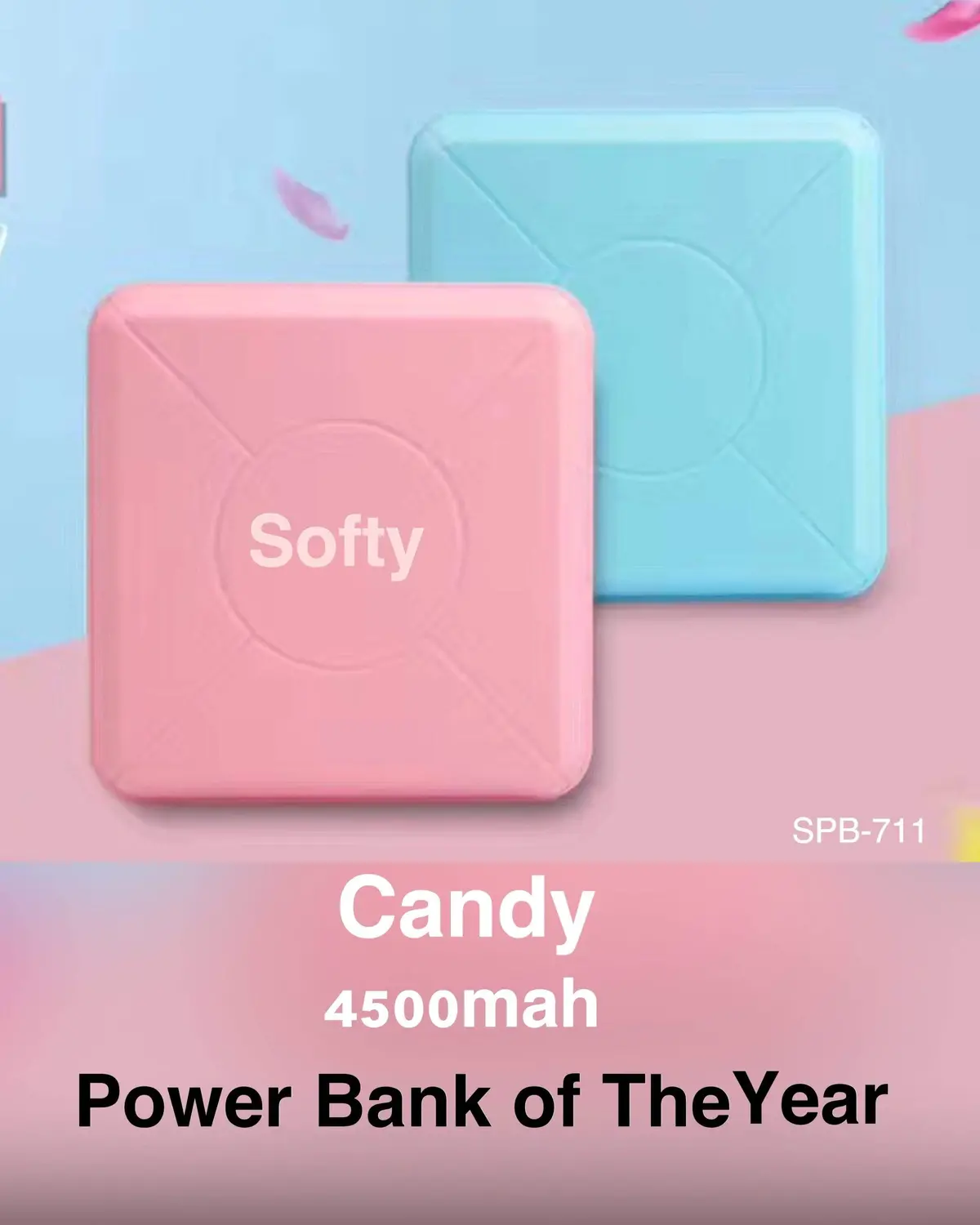 Softy Premium Quality 4500Mah Power Bank  Candy Spb-11 1