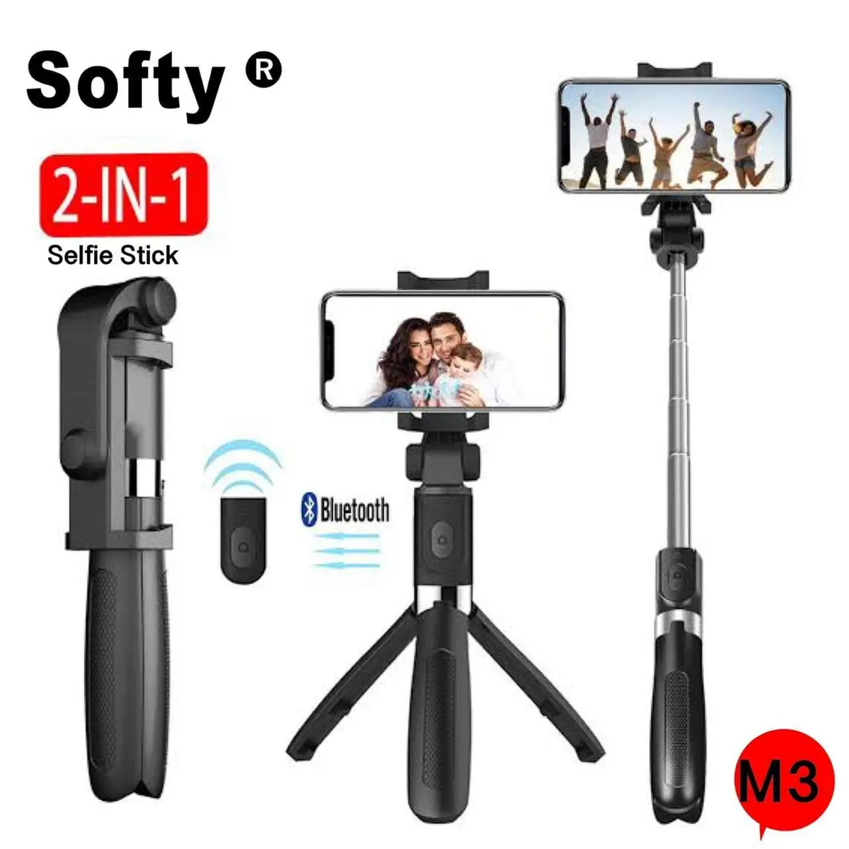 Softy Premium Quality Selfie Stick M-3 1