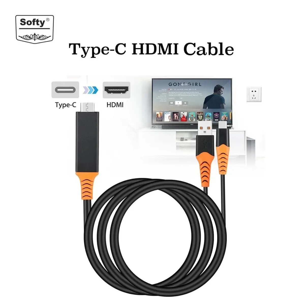 Softy Premium Quality Type-C Hdmi Cable 1