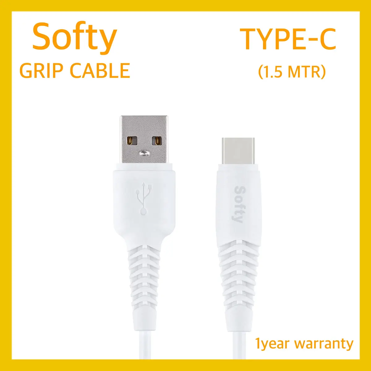 Softy Premium Quality  Type-C Usb Grip Cable 1.5M 1