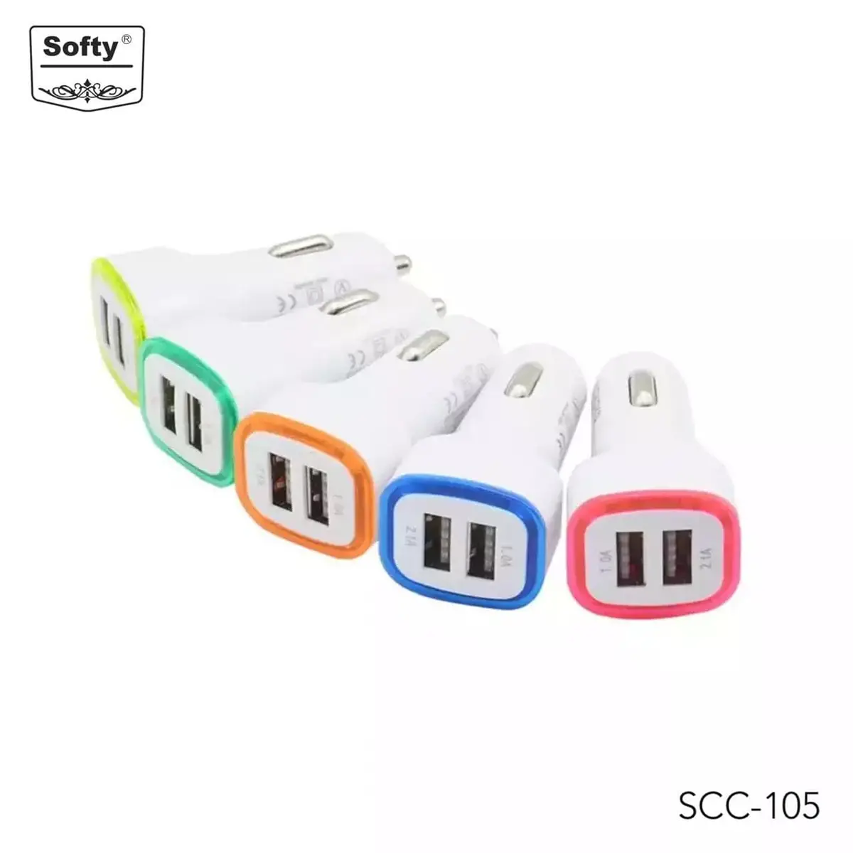 Softy Premium Quality 2.1Amp Dual Usb Car Charger 1