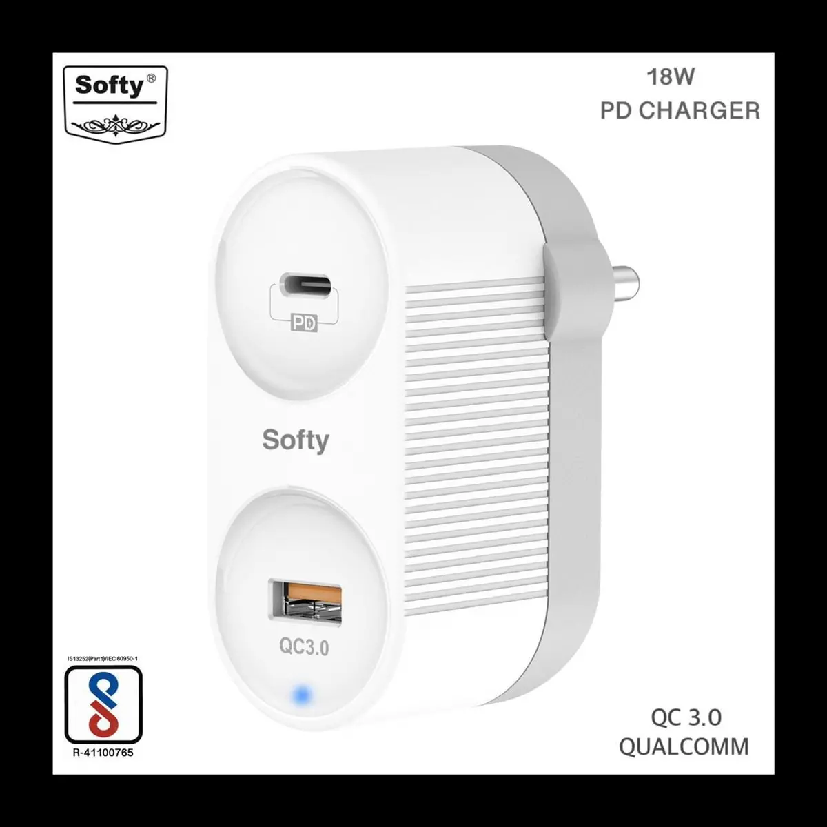 Softy Premium Quality  Qualcomm 3.0 Pd Charger 1