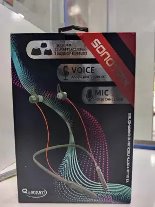 Quantum Sonotrix Y2 Wireless Bluetooth Neckband Bluetooth Headset  (Blue/Red, In The Ear) 1