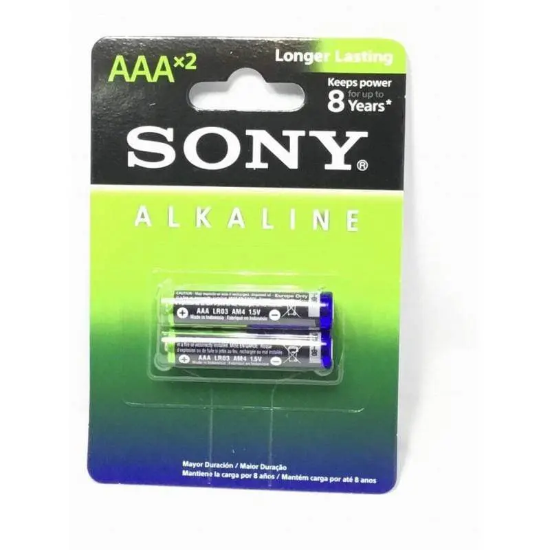 Sony Alkaline Long Lasting Batteries Aaa 2 Pieces 1