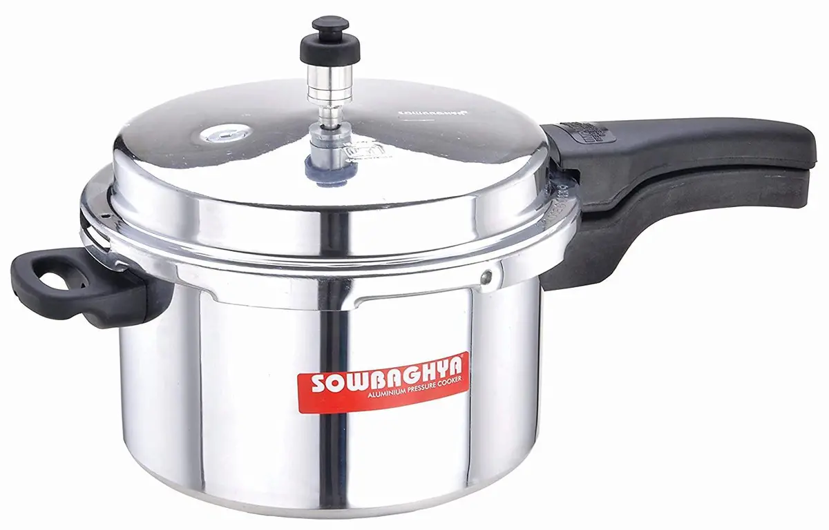Sowbaghya Elite Aluminium Silver Isi Pressure Cooker (7.5 Litres) 1