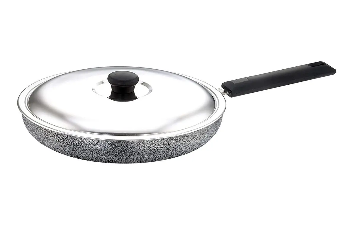 Sowbaghya Non Stick Fry Pan With Stainlees Steel Lid 1