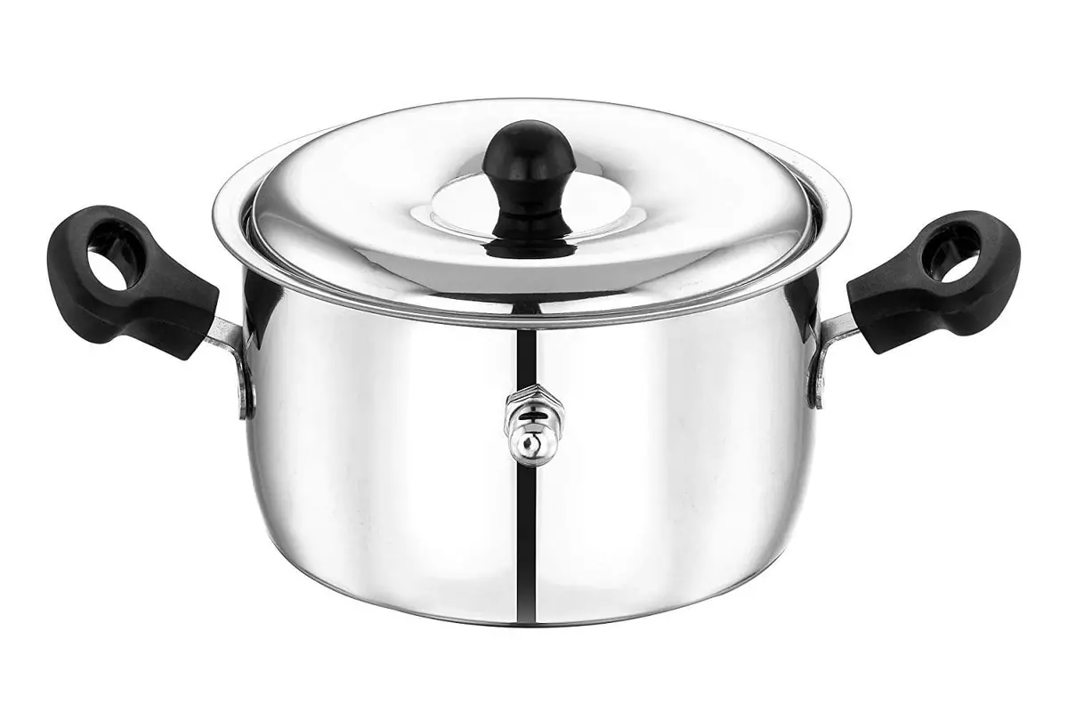 Sowbaghya Stainless Steel Milk Boiler (1 Liter), Silver 1