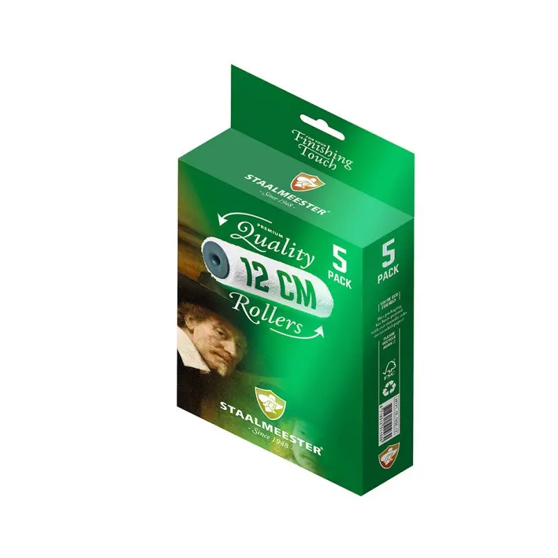 Staalmeester 4.5" (12Cm) Microfibre Mini Roller Sleeve - 5 Pack 1
